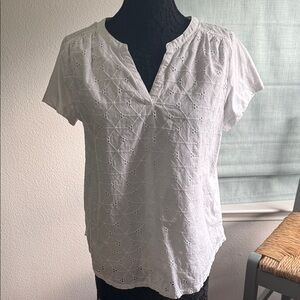 St. John's Bay Classic White Eyelet Top